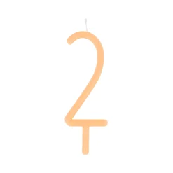 Large Slim Number 2 Candle