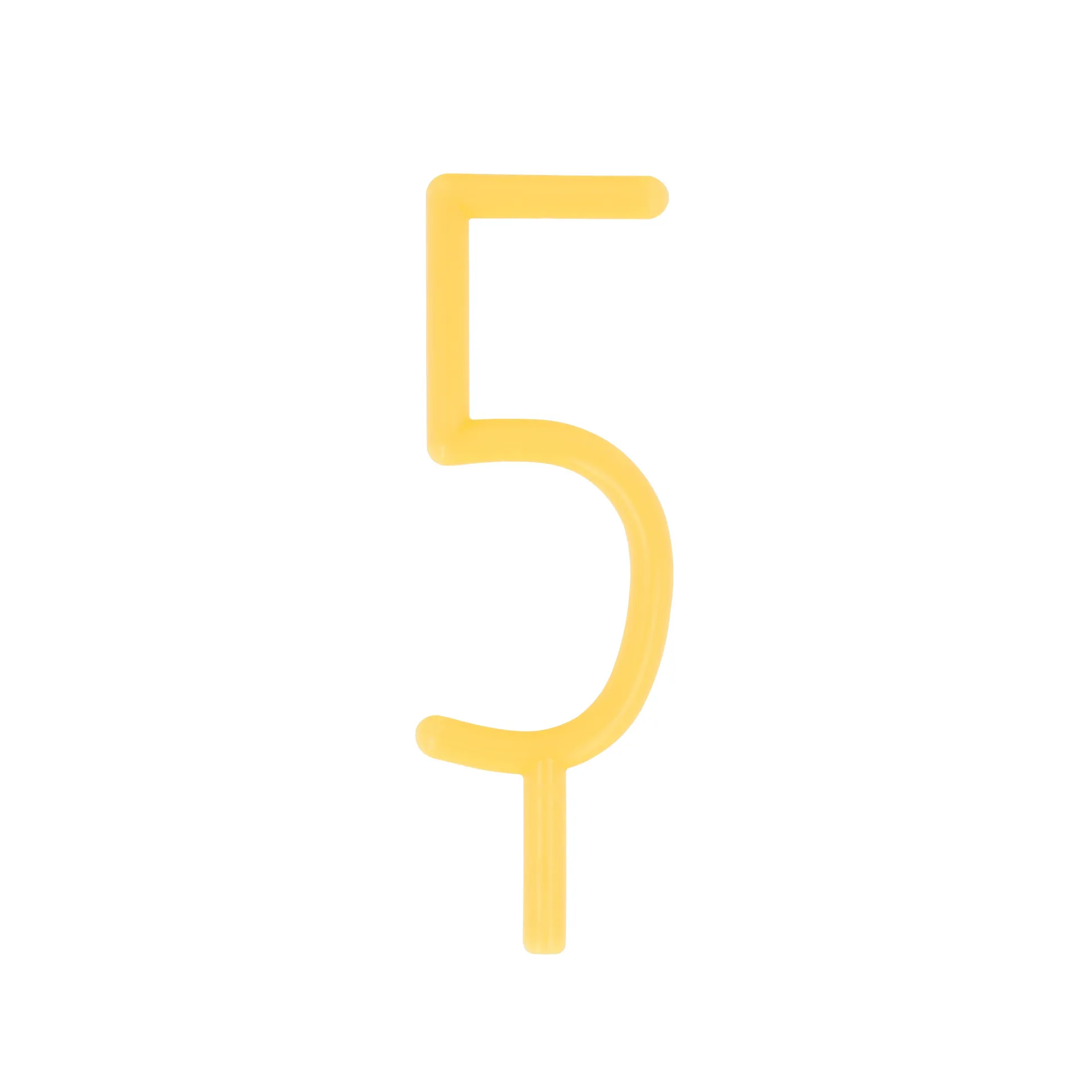 Large Slim Number 5 Candle