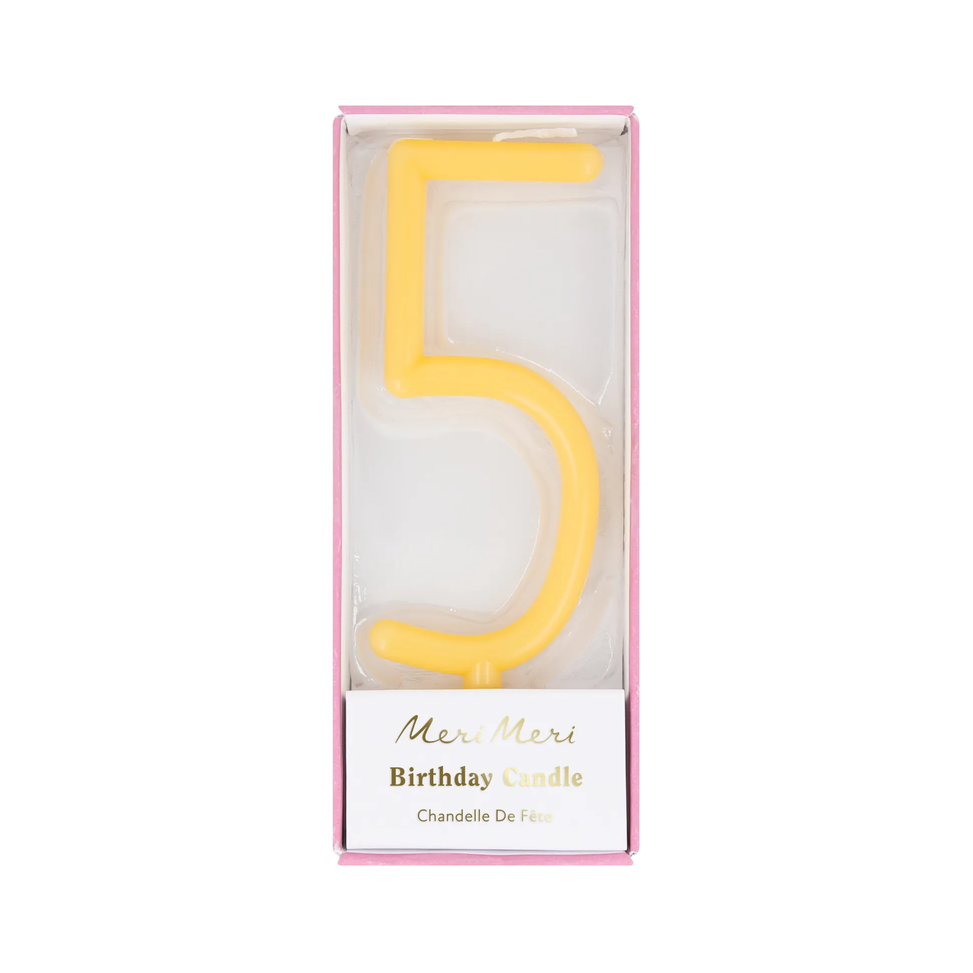 Large Slim Number 5 Candle