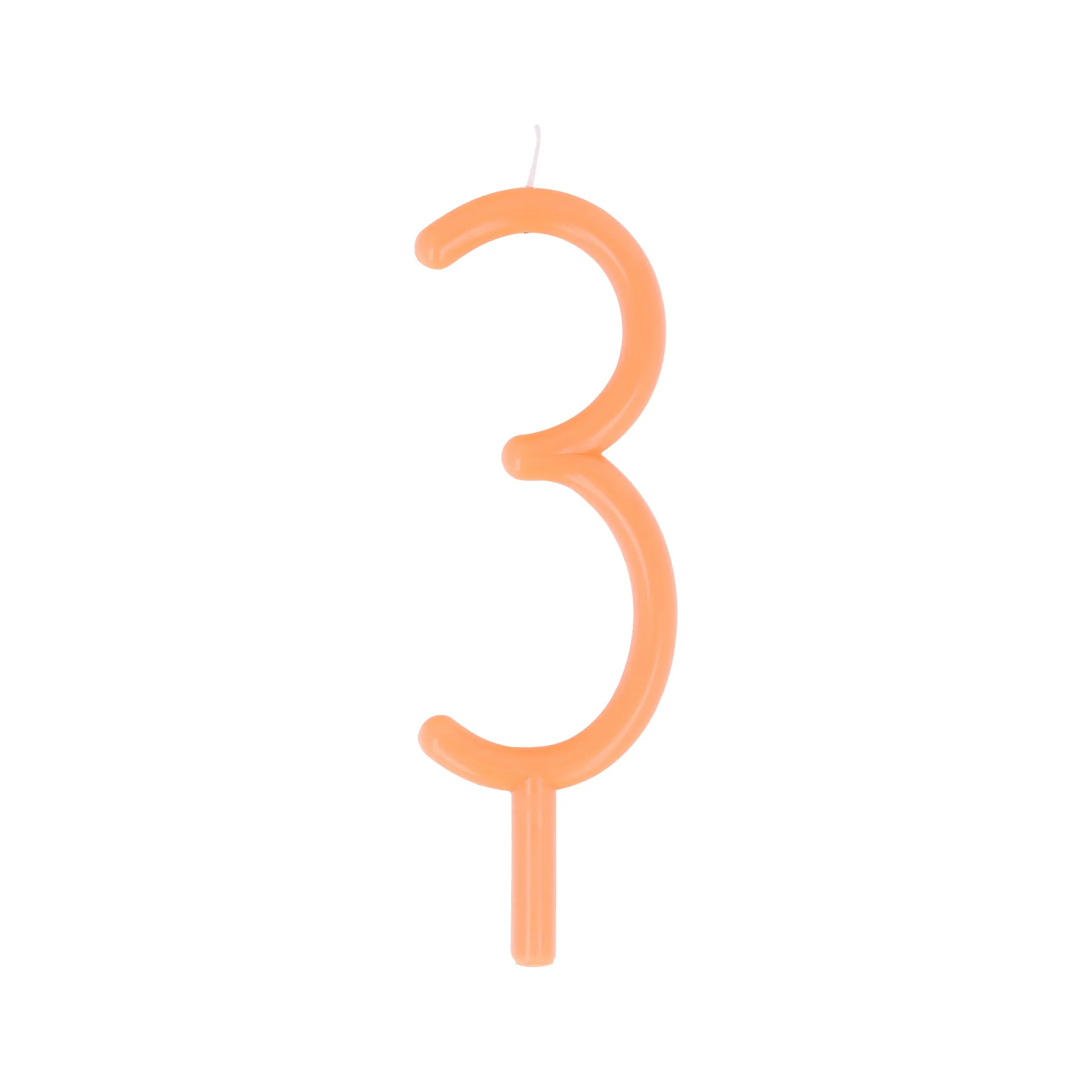 Large Slim Number 3 Candle