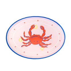 Le Dinner Crab Platter Plates, Set of 8