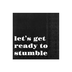 Lets Get Ready To Stumble Witty Cocktail Napkins, Pack of 20