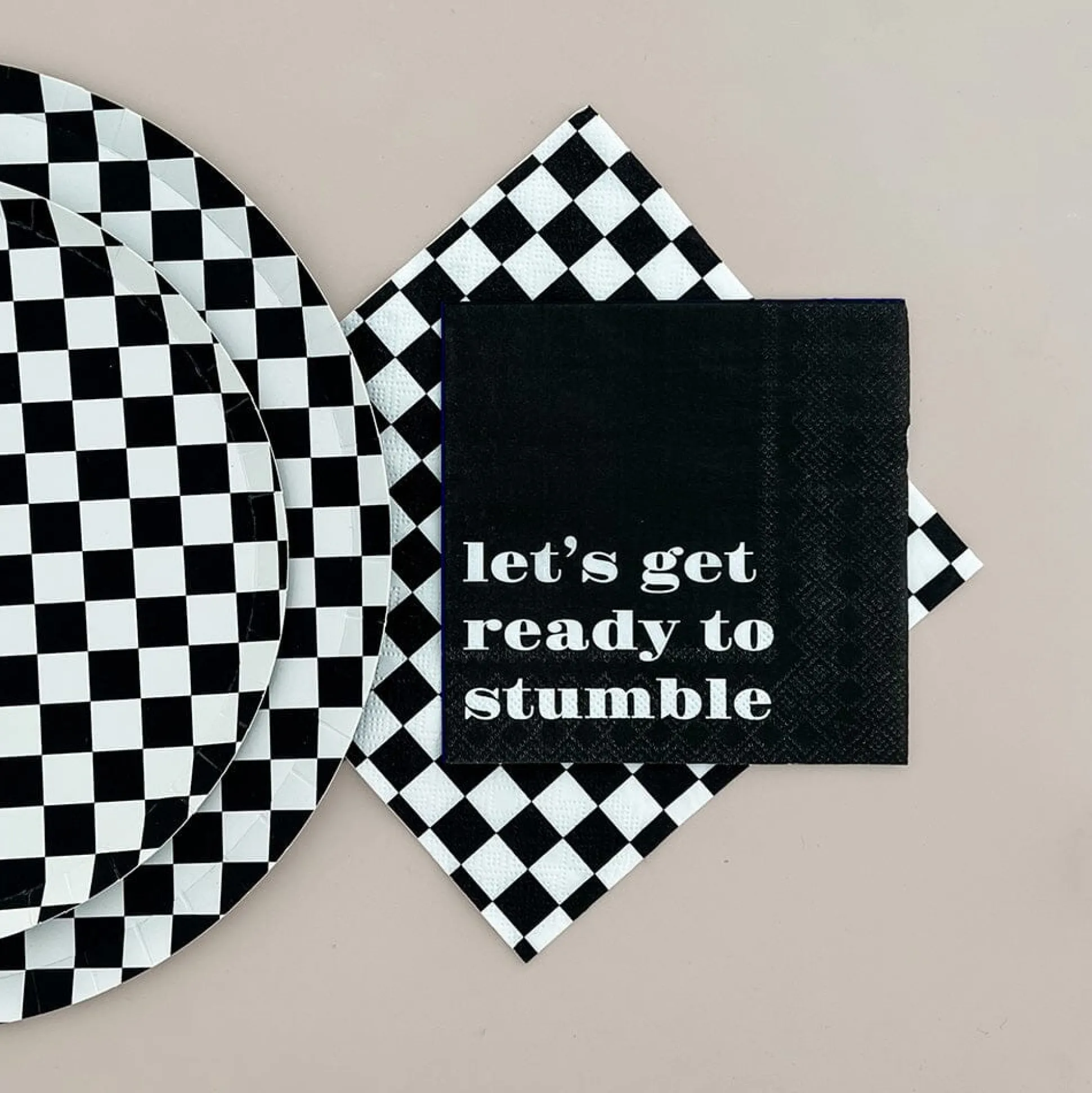 Lets Get Ready To Stumble Witty Cocktail Napkins, Pack of 20