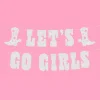 Let's Go Girls Banner - Silver Glitter Banner