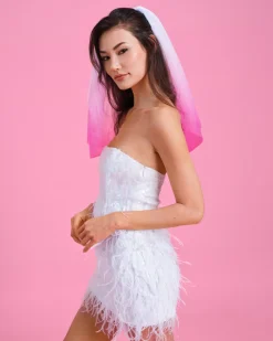 Let'S Go Party Veil - Pink Ombre Veil