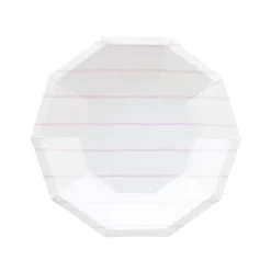 Lilac Frenchie Striped Small Plates, Pack of 8