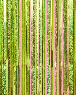 Limelight Curtain - holographic green foil curtain