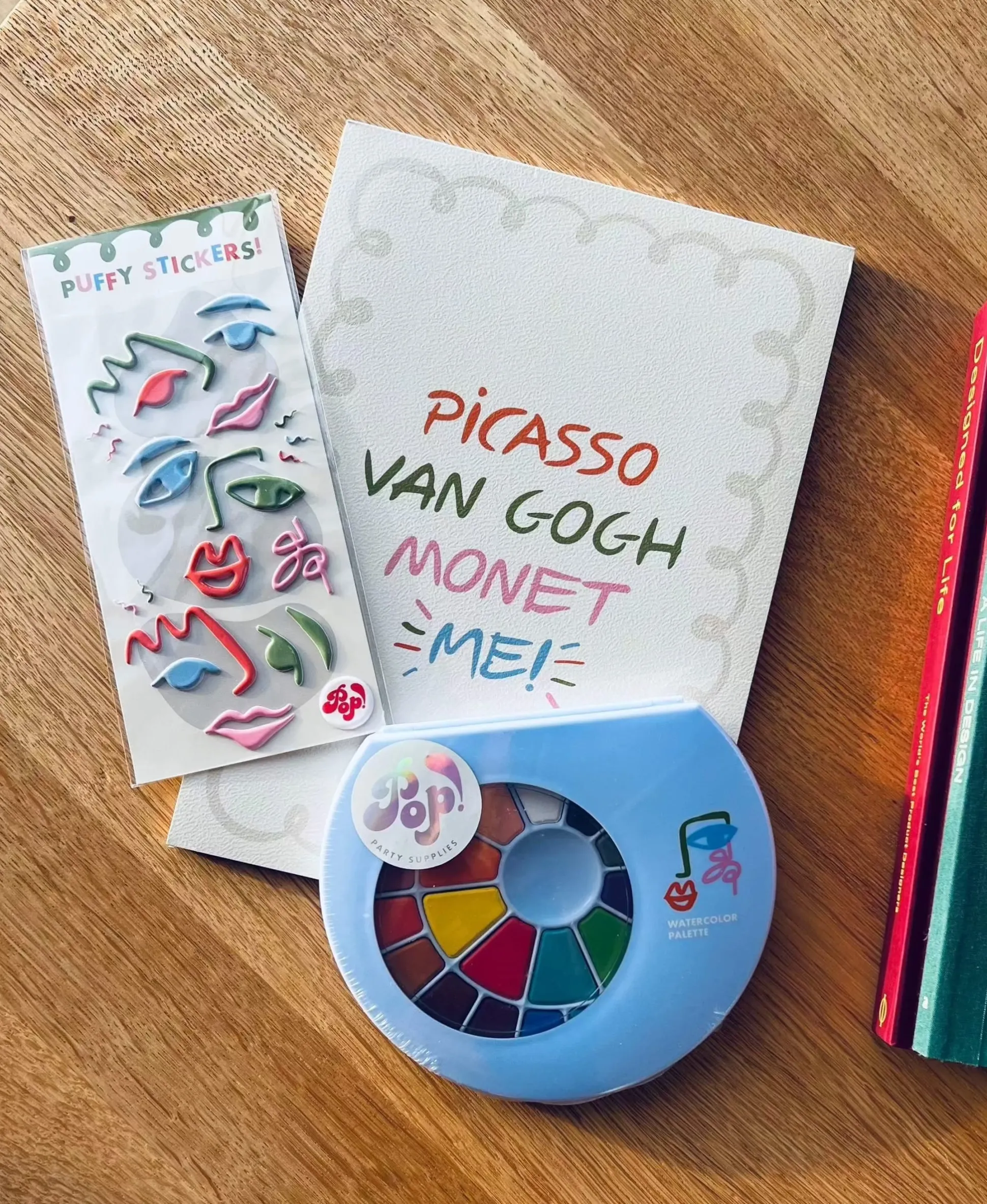 Little Artist Bundle Pack - Paper, Palette, Watercolors, Paintbrush and Stickers!