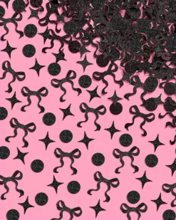 Little Black Bow Confetti - 200 pc glitter confetti