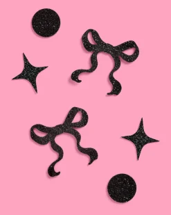 Little Black Bow Confetti - 200 pc glitter confetti
