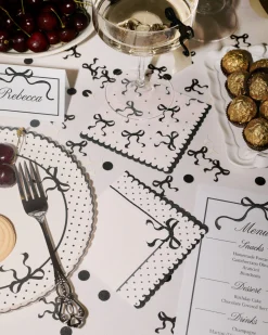 Little Black Bow Napkins - 24 paper napkins