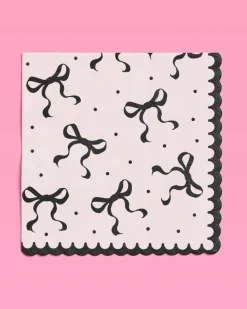 Little Black Bow Napkins - 24 paper napkins