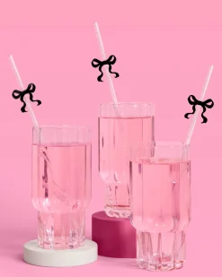 Little Black Bow Straws - 12 reusable straws
