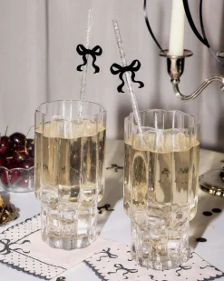 Little Black Bow Straws - 12 reusable straws