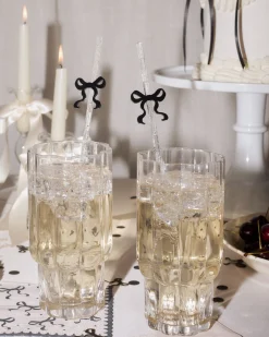 Little Black Bow Straws - 12 reusable straws