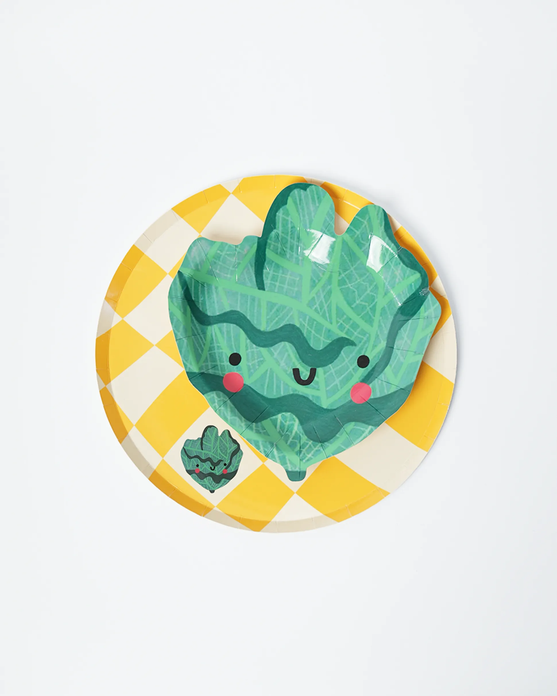 Little Chef Checkered Paper Plates, Pack of 12