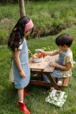 Little Chef Embroidered Linen Cooking Aprons