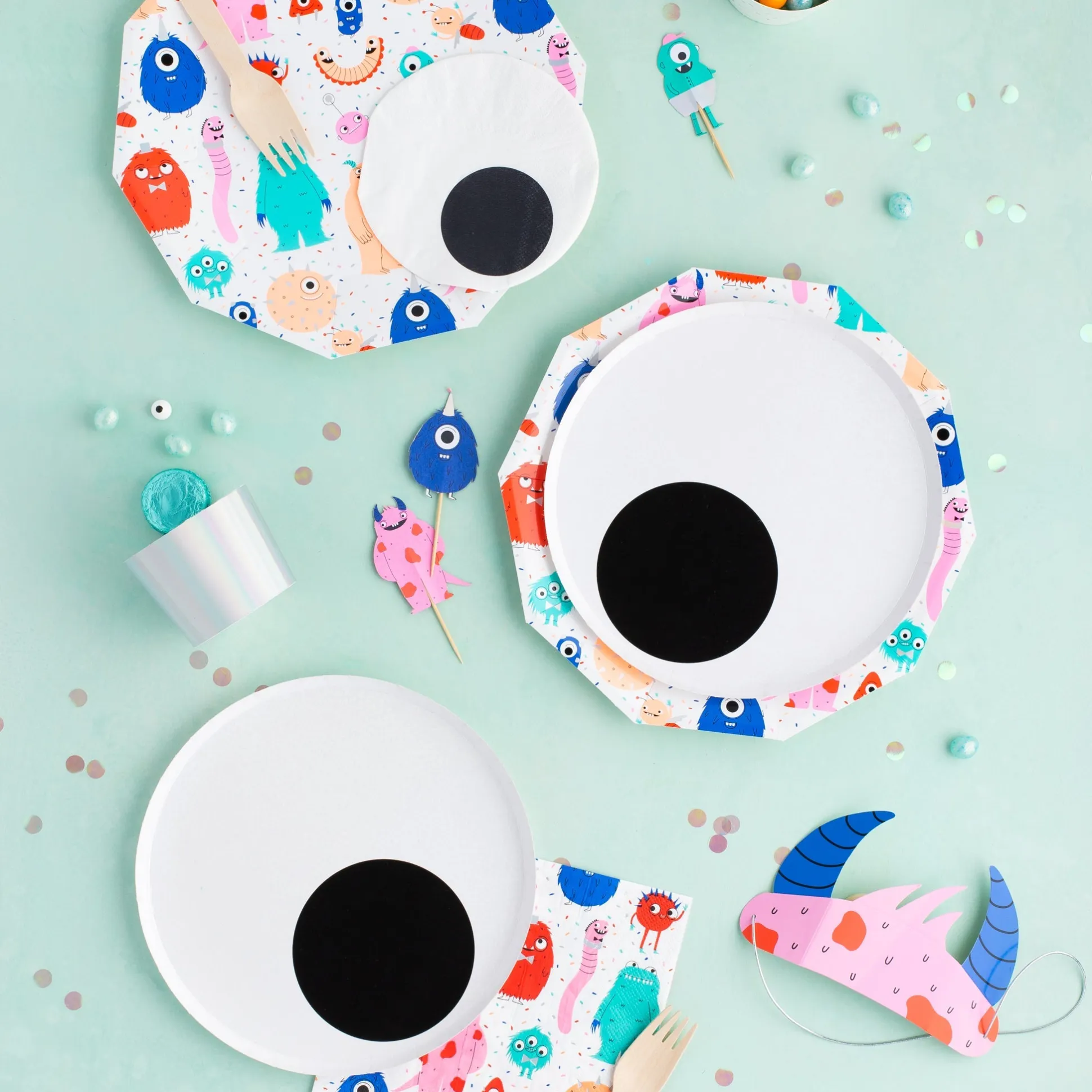 Little Monsters Large Plates, Pack of 8