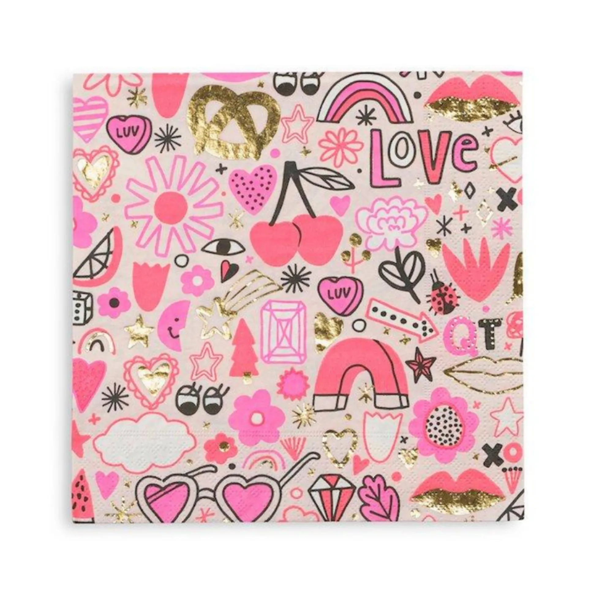 Love Notes Large Napkins, Pack of 16