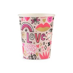 Love Notes 9 oz Cups, Pack of 8