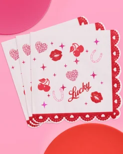 Lucky in Love Napkins - 25 paper napkins
