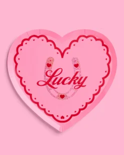 Lucky in Love Plates - 24 paper plates