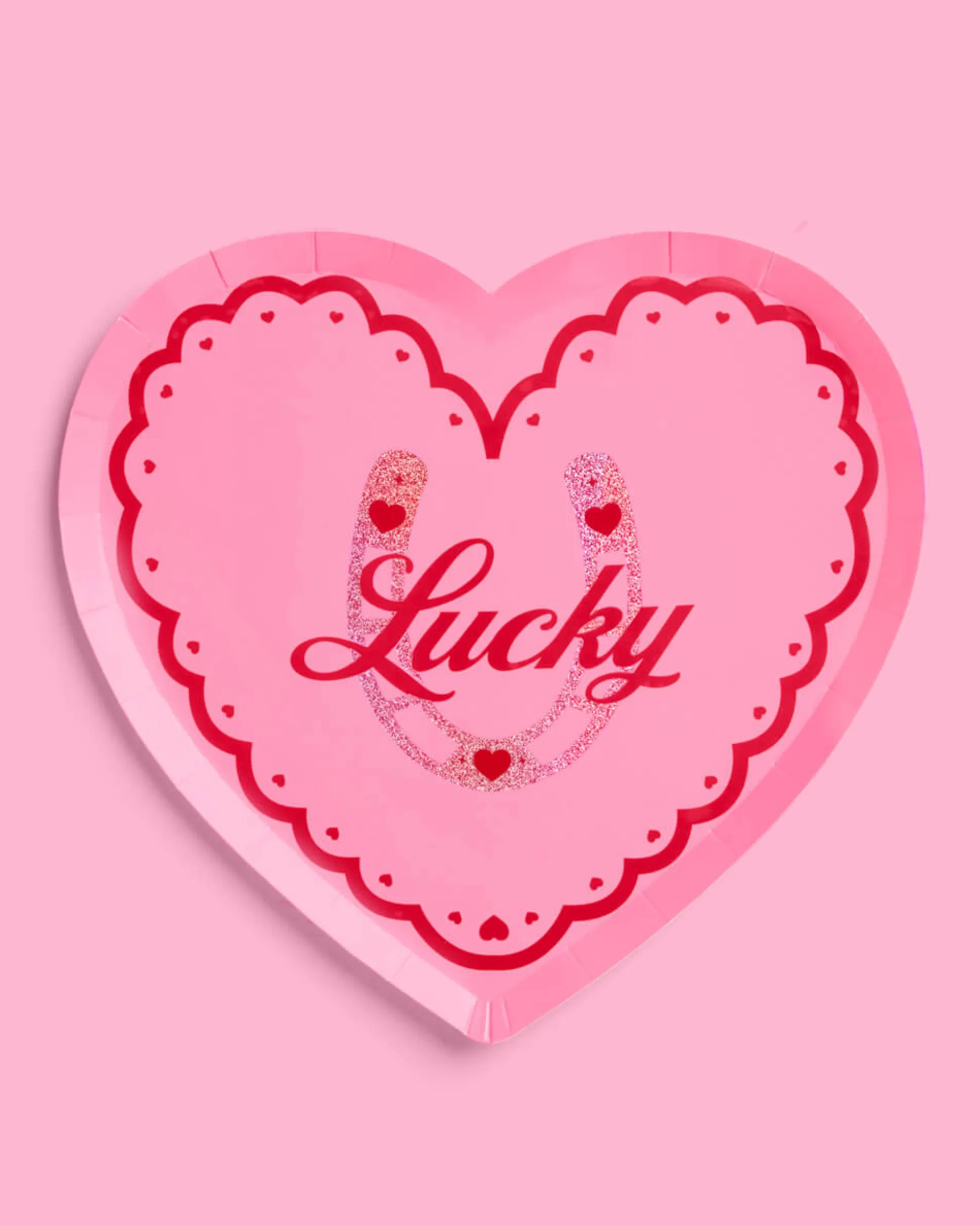 Lucky in Love Plates - 24 paper plates