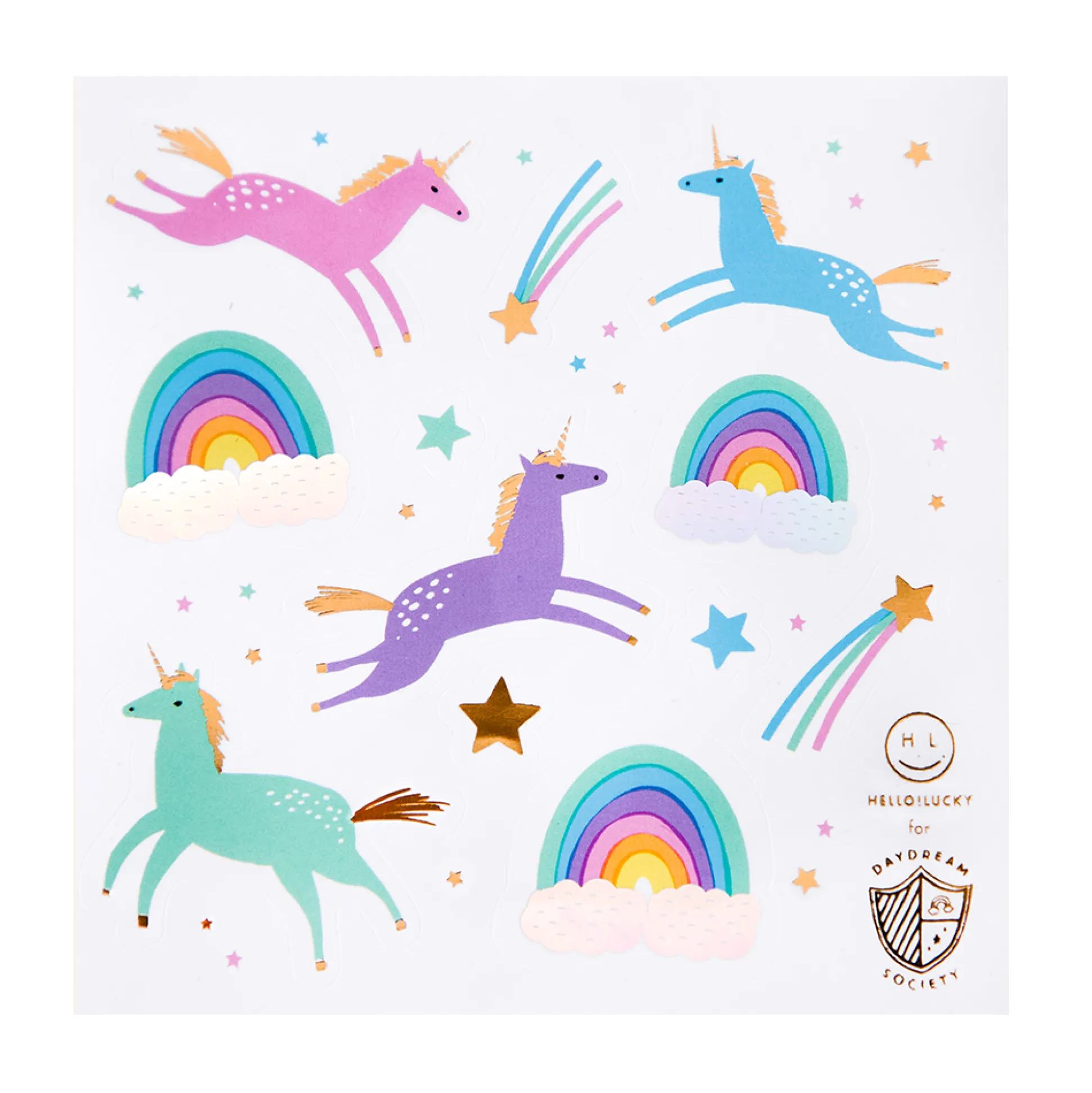 Magical Unicorn Sticker Set, Pack of 4
