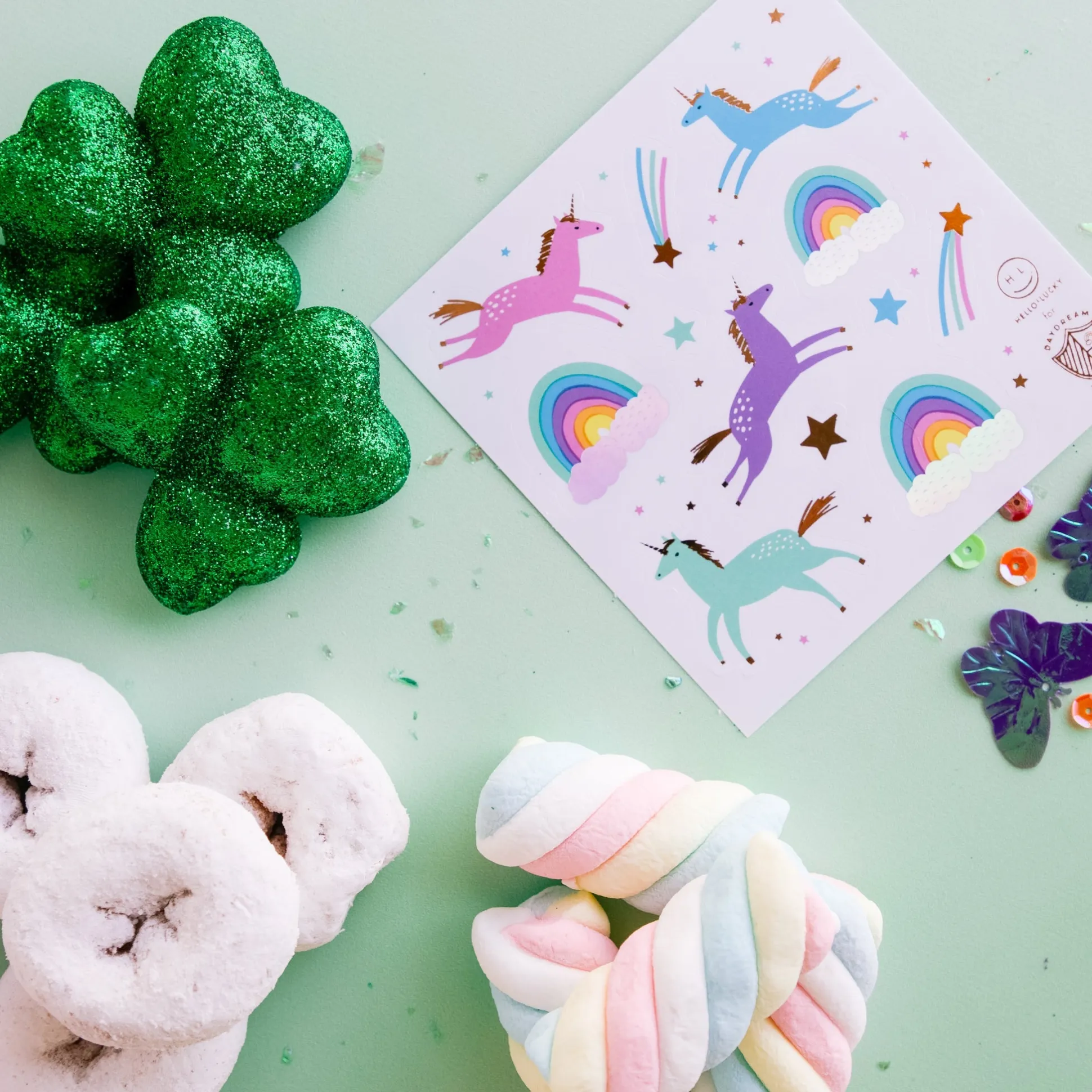 Magical Unicorn Sticker Set, Pack of 4