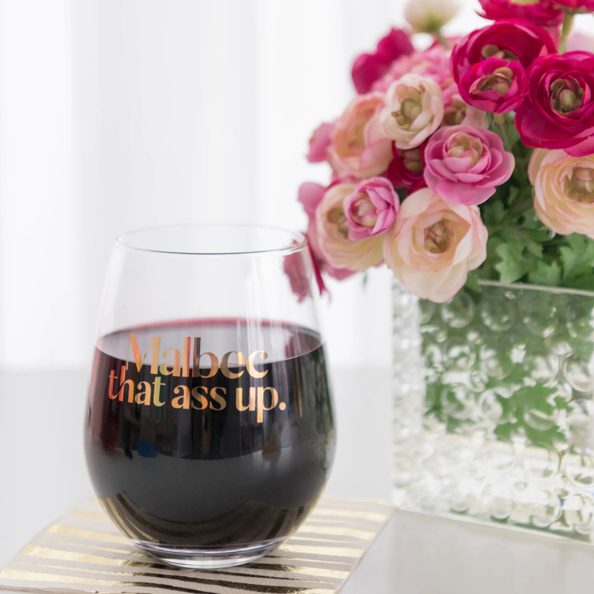Malbec that as$$up Witty Wine Glass