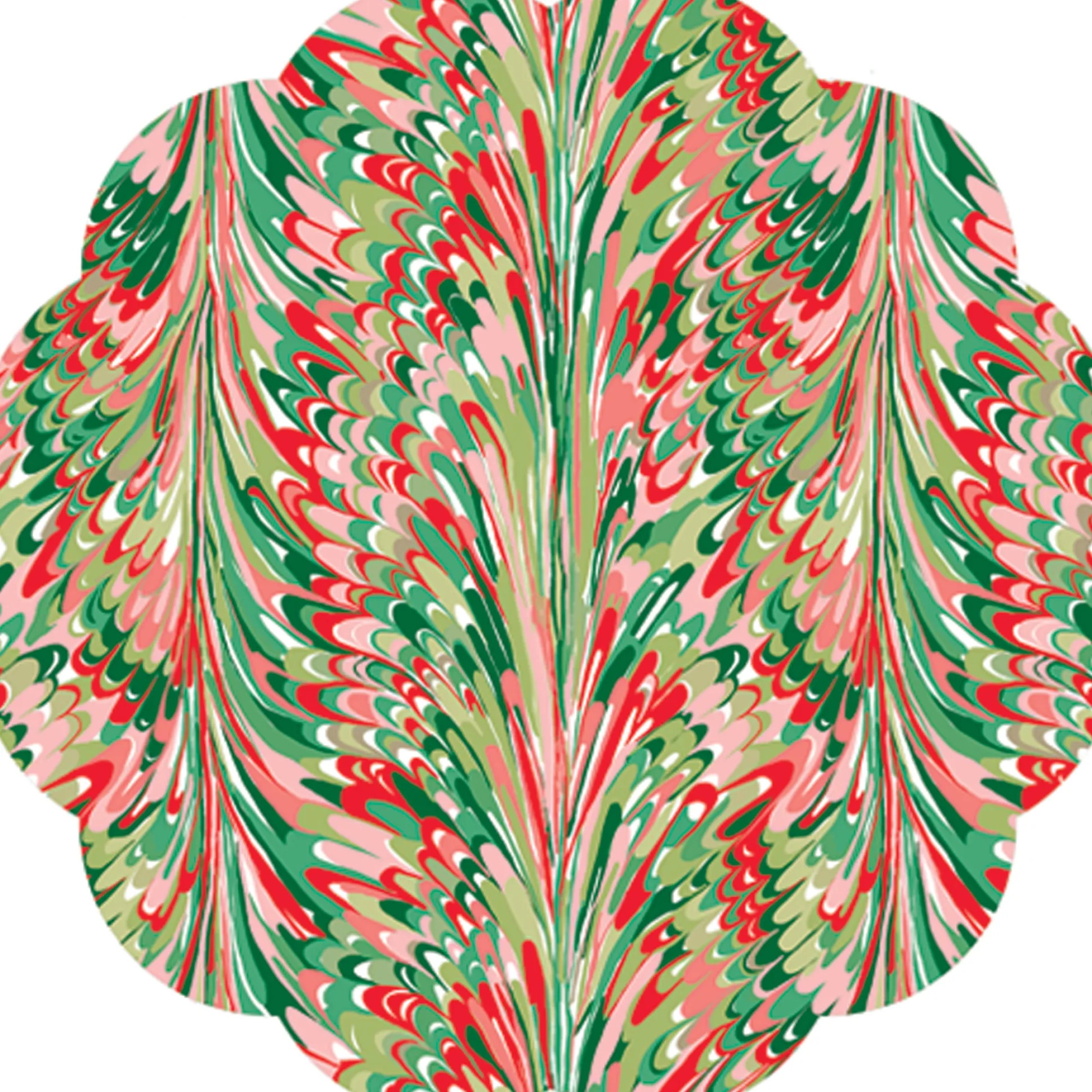 Marble Scalloped Placemats, Pack of 24