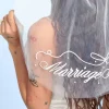 Marriage Material Veil - Embroidered Veil W/ Pearls