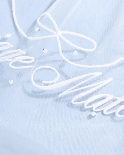 Marriage Material Veil - Embroidered Veil W/ Pearls