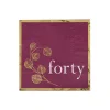 Mauve 40th Cocktail Napkins, Pack of 20