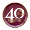Mauve 40th Dinner Plates, Pack of 8