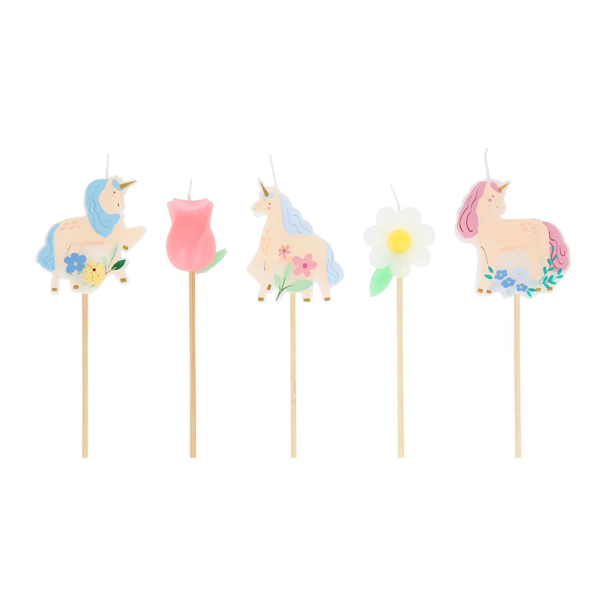 Meadow Unicorn Candles, Set of 5
