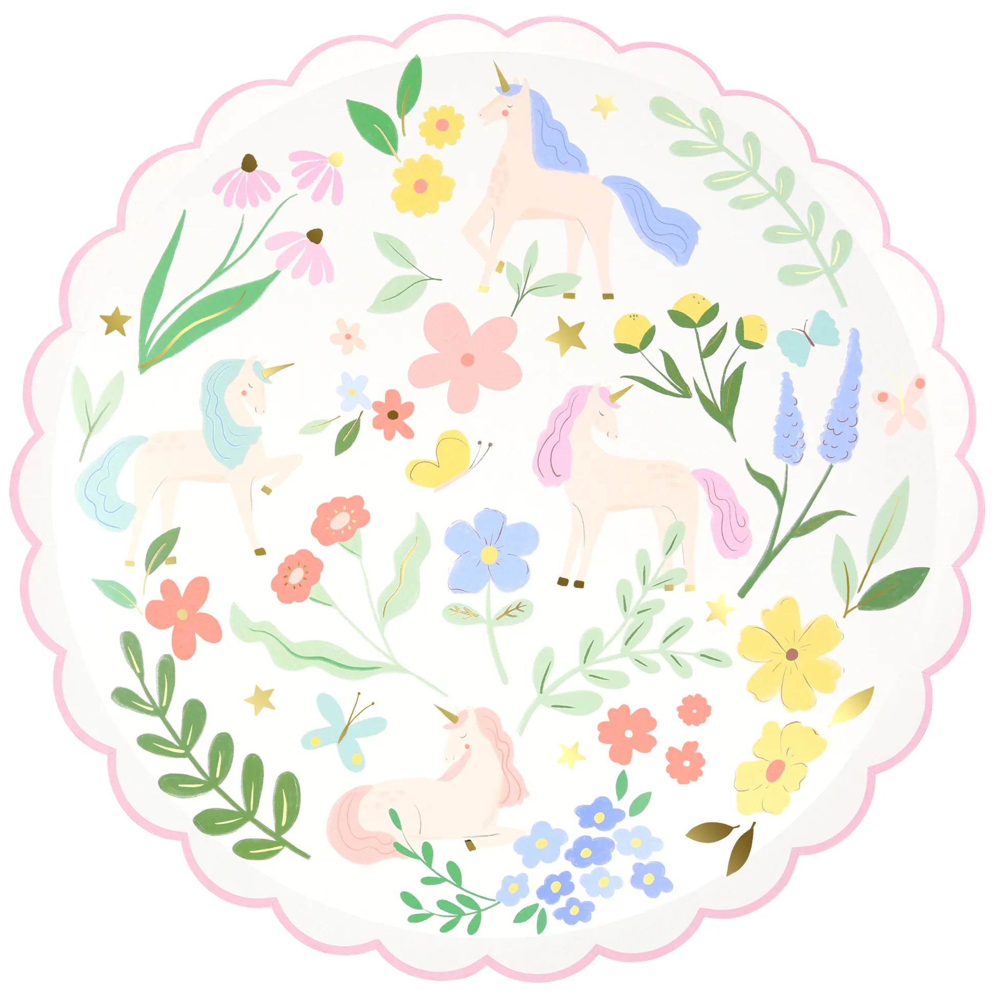 Meadow Unicorns Dinner Plates, Set of 8