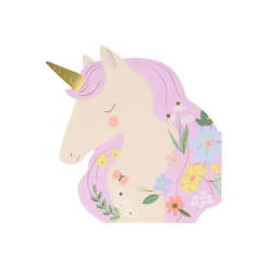 Meadow Unicorns Shaped Napkins, Set of 16