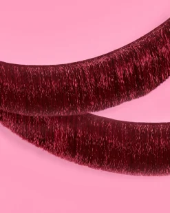 Merlot Fringe - maroon fringe banner