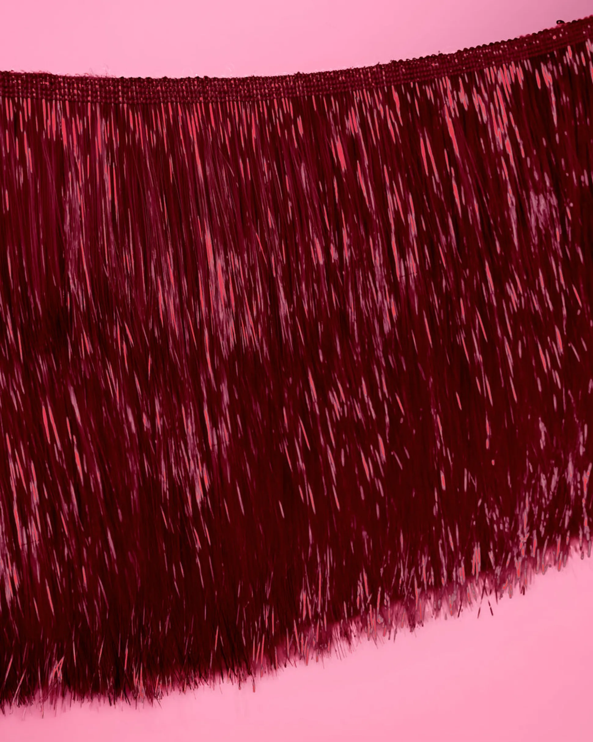 Merlot Fringe - maroon fringe banner