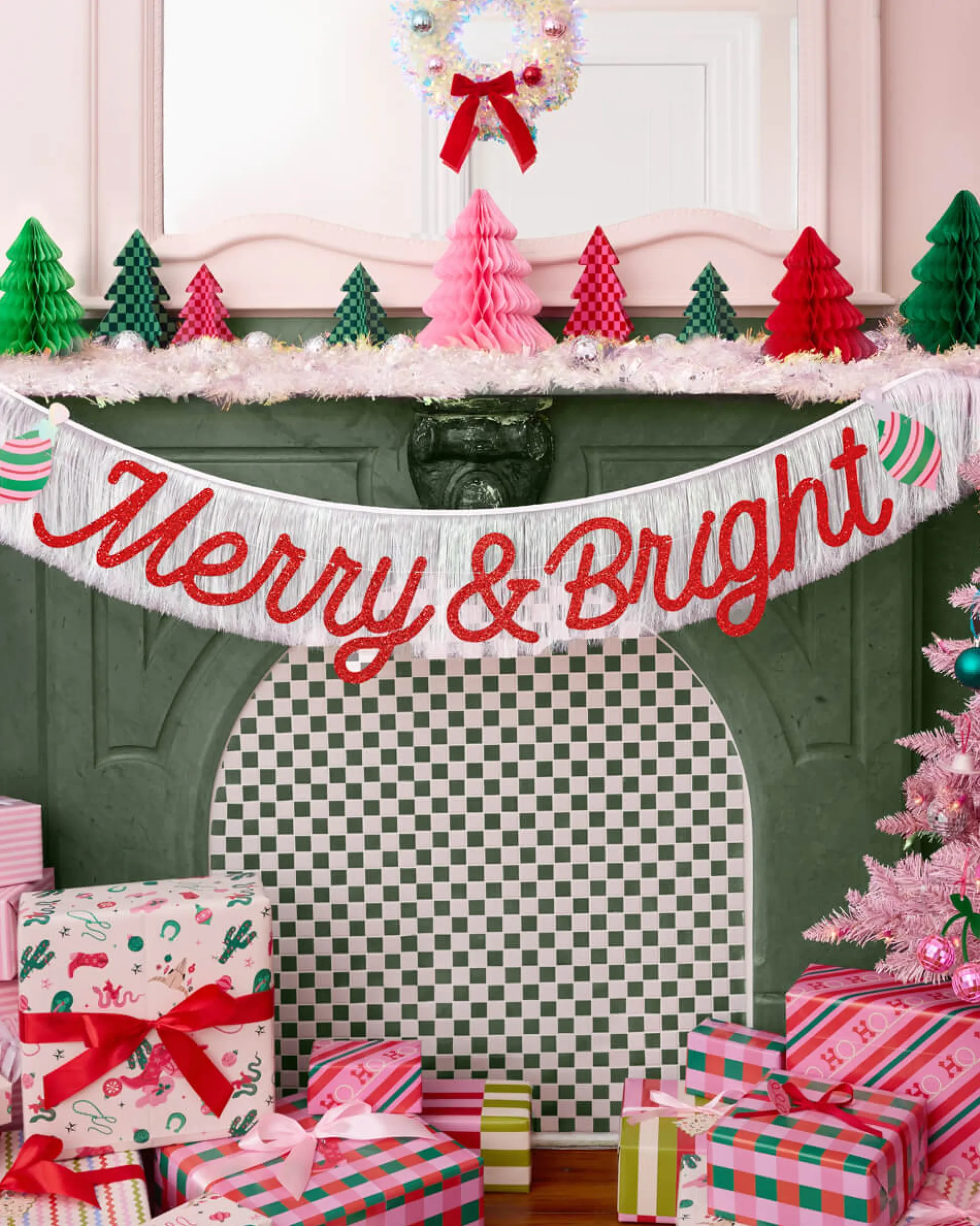 Merry & Bright Banner - two piece banner