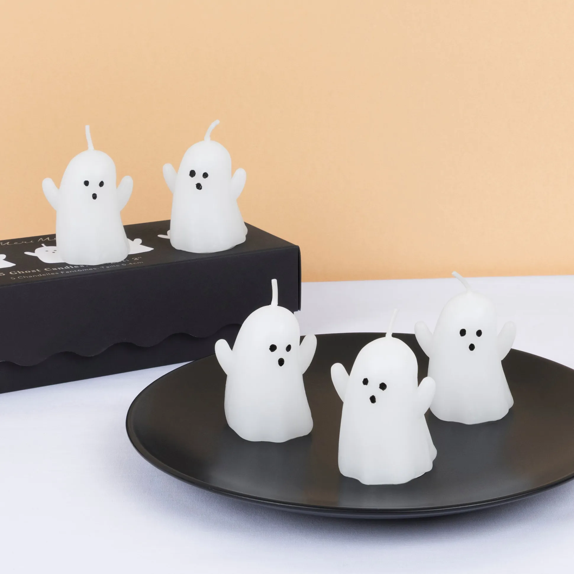 Mini Ghost Candles, Pack of 5