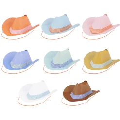 Mini Western Party Hats, Set of 8