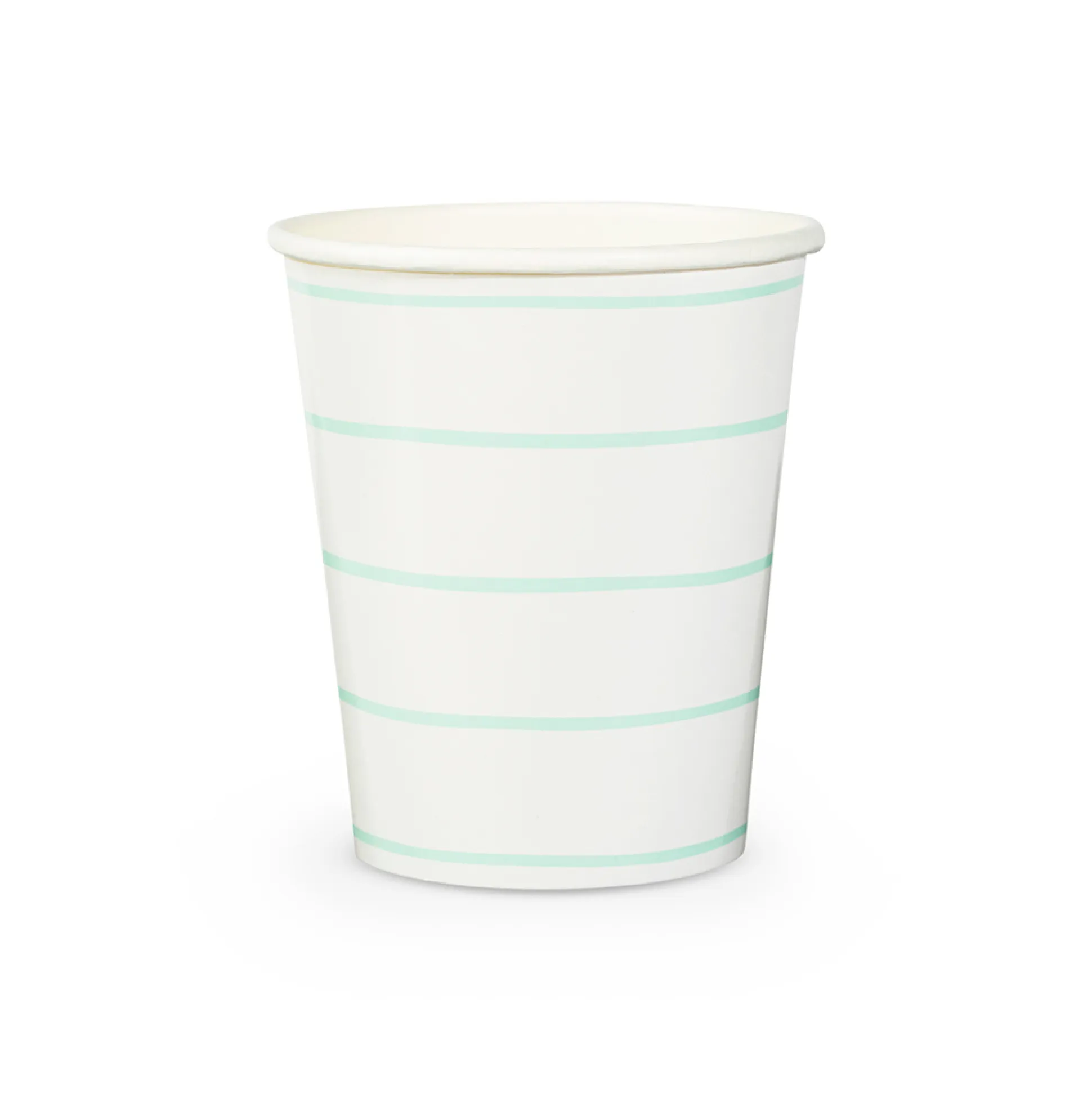 Mint Frenchie Striped 9 oz Cups, Pack of 8