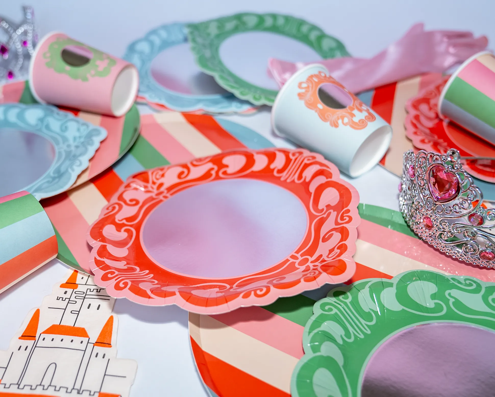 Mirror Mirror and Striped Princess Cups, Pack of 12