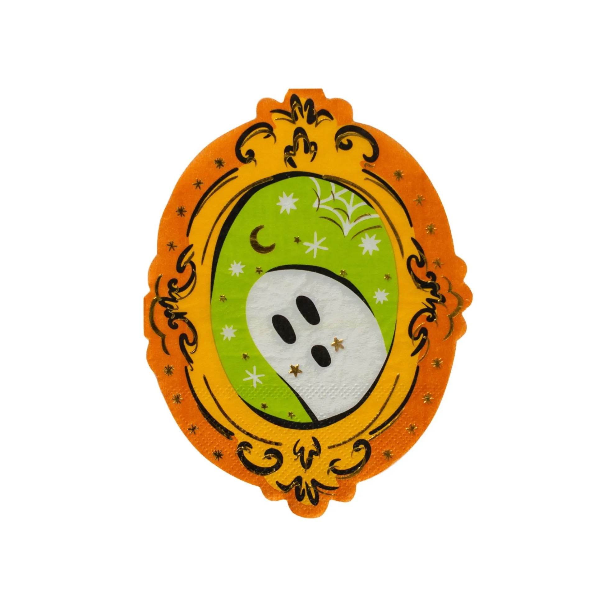 Monster Mash Die-Cut Ghost Frame Guest Napkins, Set of 16