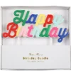 Multicolor Happy Birthday Candle