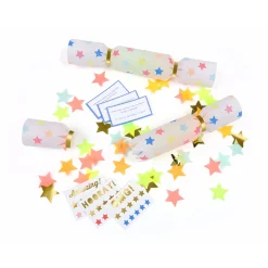 Multicolor Star Confetti Small Crackers, Pack of 6