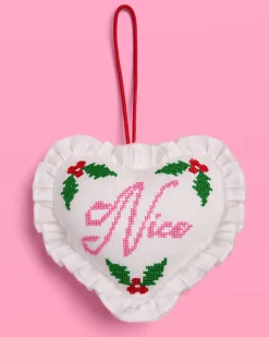 Naughty or Nice Ornament - cross stitch ornament