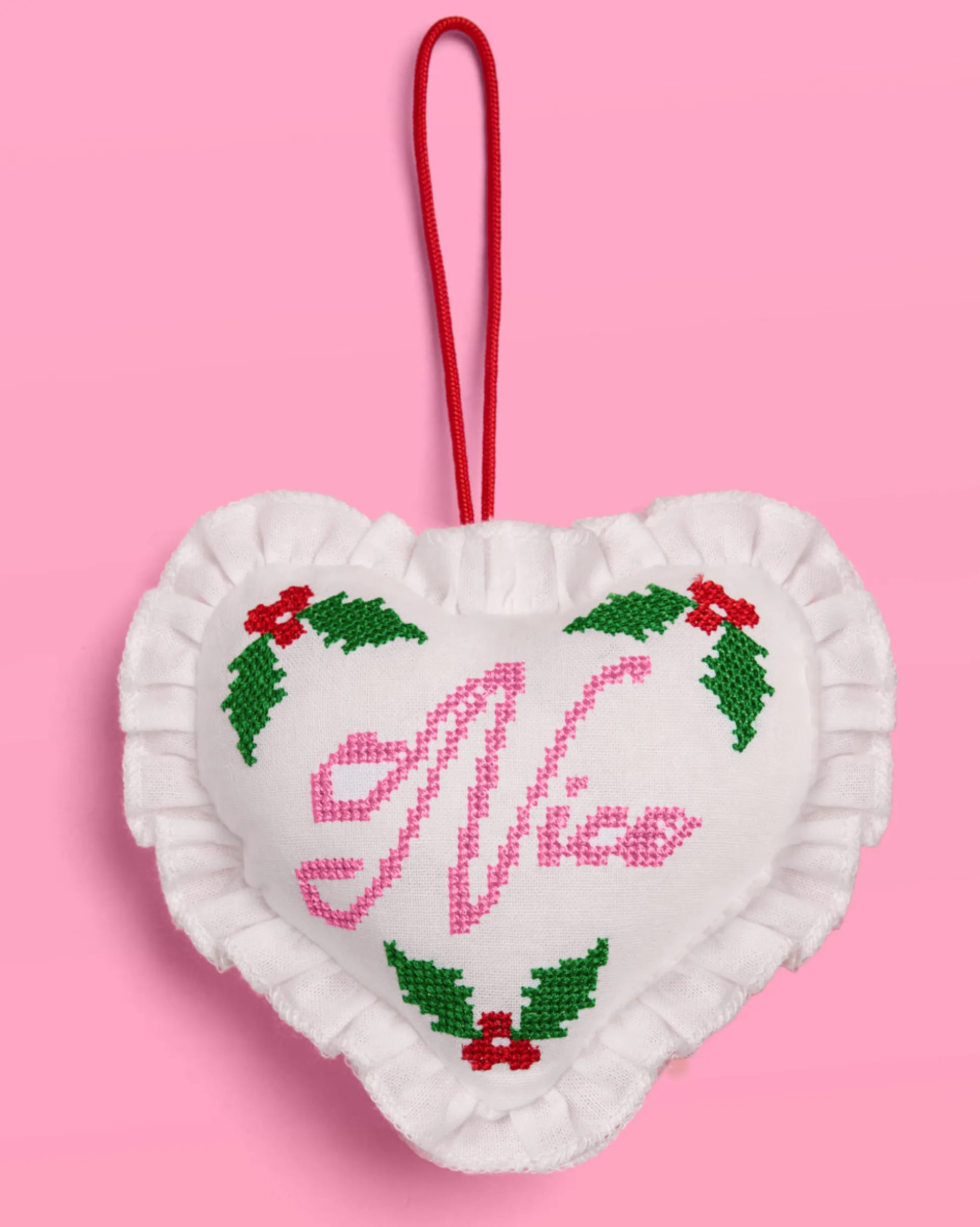 Naughty or Nice Ornament - cross stitch ornament